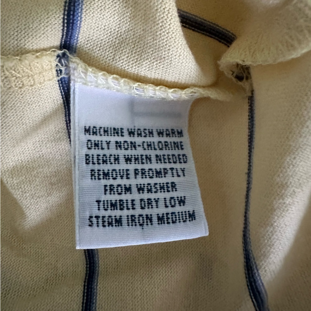POLO GOLF Ralph Lauren Short Sleeve Golf Polo Yellow Blue Striped XL - Picture 5 of 5